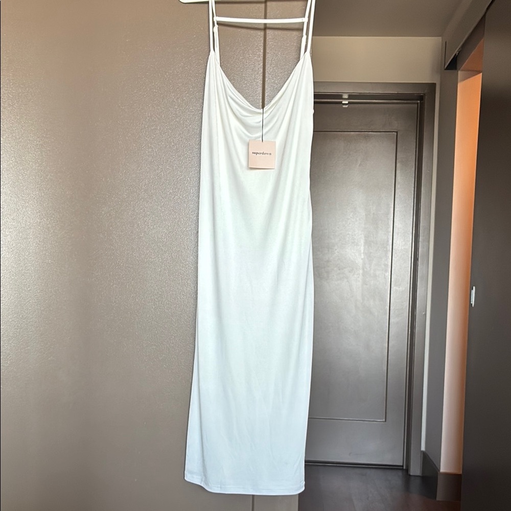 Superdown White Midi Dress